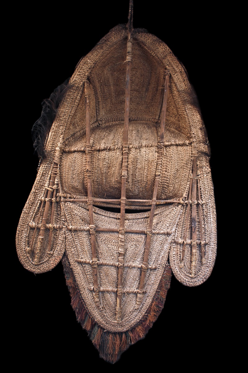 Big Gable Mask, Tribal Art, Papua New Guinea, Oceanic Art, Basketry, 200 Cm-photo-4