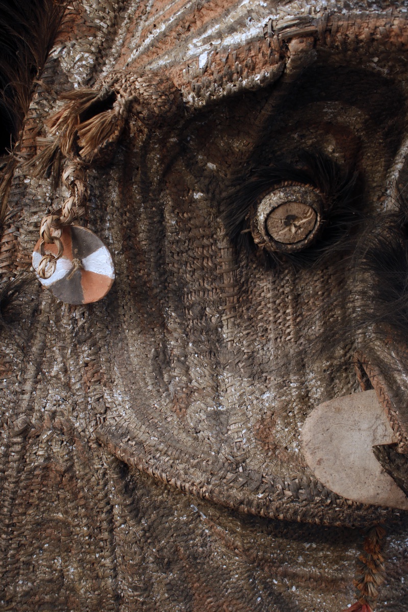 Big Gable Mask, Tribal Art, Papua New Guinea, Oceanic Art, Basketry, 200 Cm-photo-2