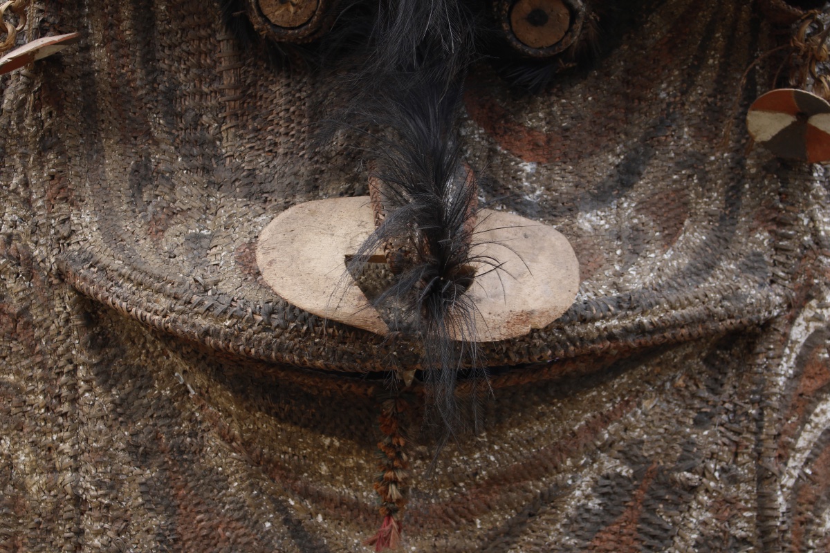 Big Gable Mask, Tribal Art, Papua New Guinea, Oceanic Art, Basketry, 200 Cm-photo-3