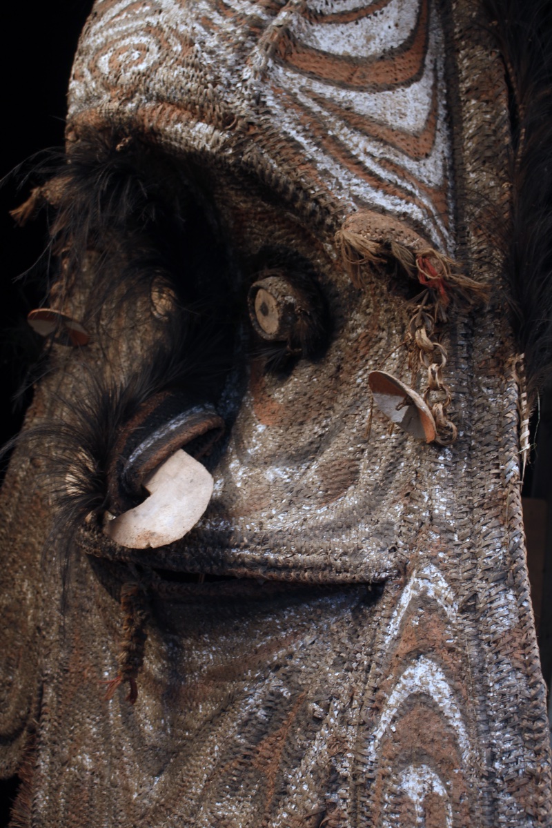 Big Gable Mask, Tribal Art, Papua New Guinea, Oceanic Art, Basketry, 200 Cm-photo-4