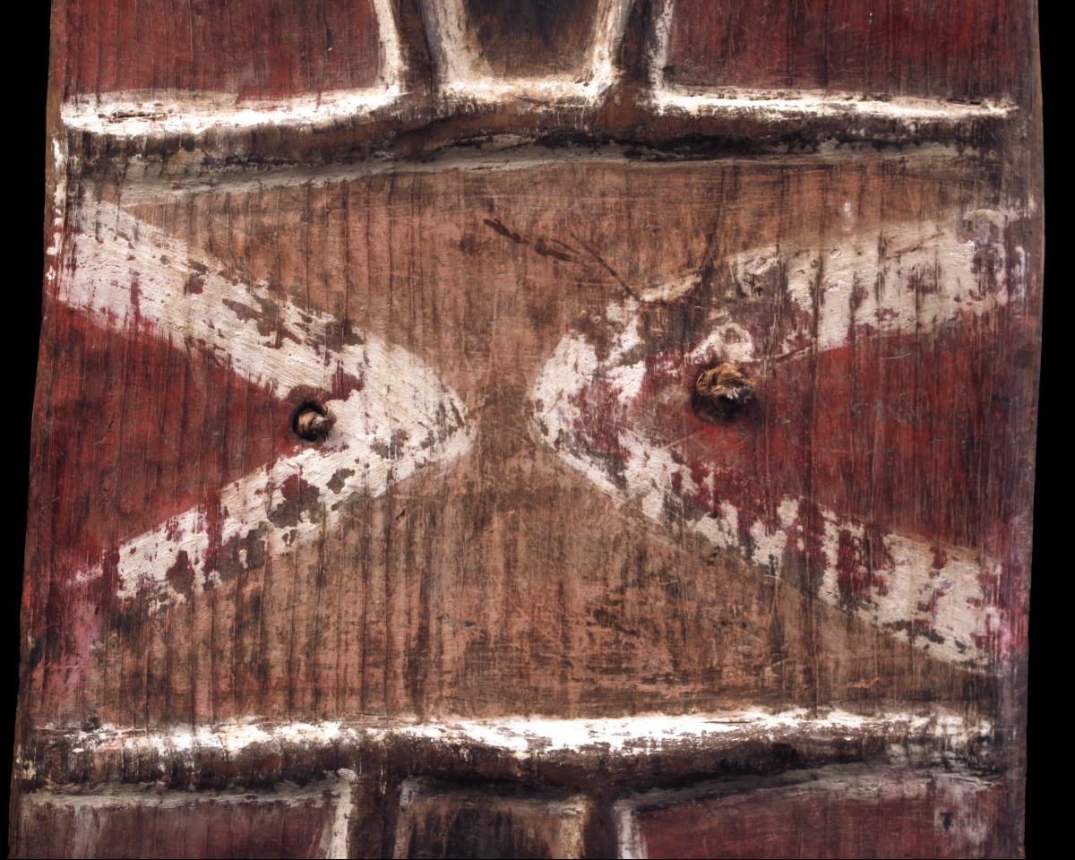 Shield, Papua New Guinea, Oceania, Primitive Art, Oceanic Art, Tribal Art, 105 Cm-photo-3