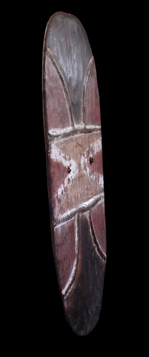 Shield, Papua New Guinea, Oceania, Primitive Art, Oceanic Art, Tribal Art, 105 Cm-photo-3