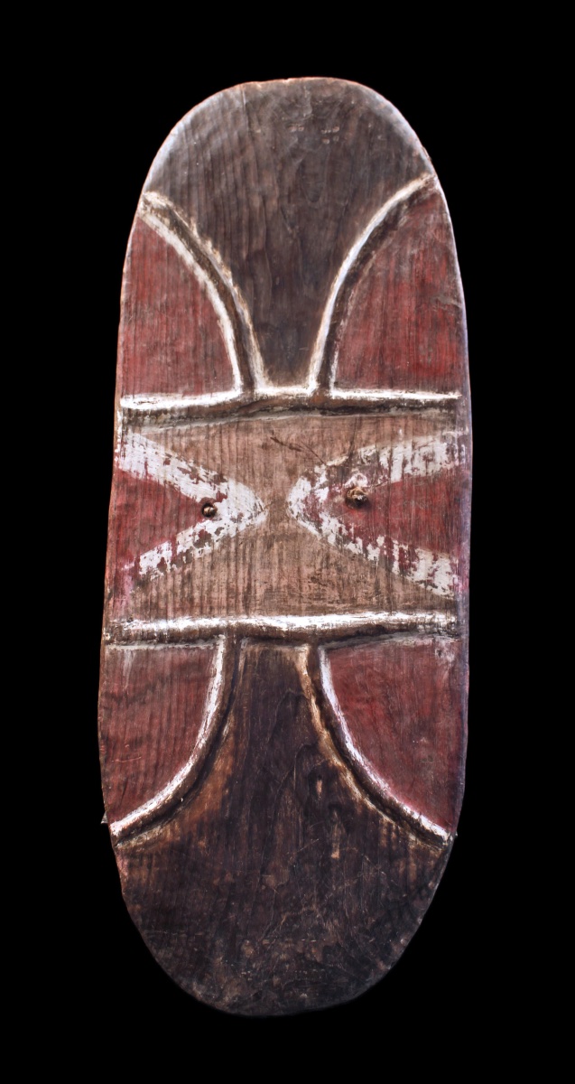 Shield, Papua New Guinea, Oceania, Primitive Art, Oceanic Art, Tribal Art, 105 Cm