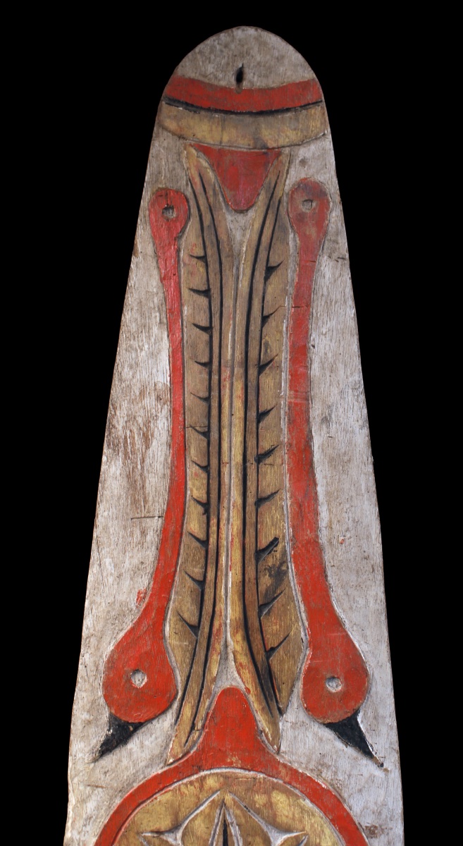 Ceremonial Shield, Oceanic Art, Tribal Art, Primitive Art, Oceania, Sculpture, 130 X 24 Cm-photo-2