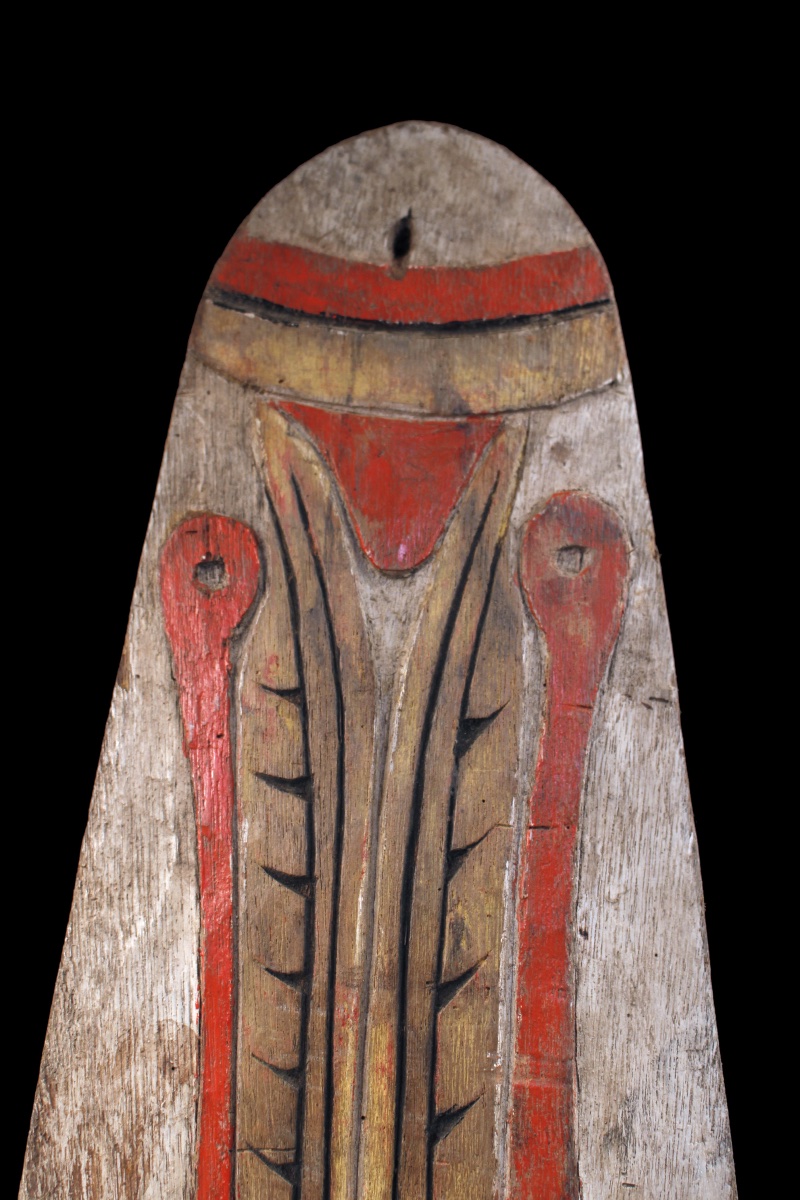 Ceremonial Shield, Oceanic Art, Tribal Art, Primitive Art, Oceania, Sculpture, 130 X 24 Cm-photo-1