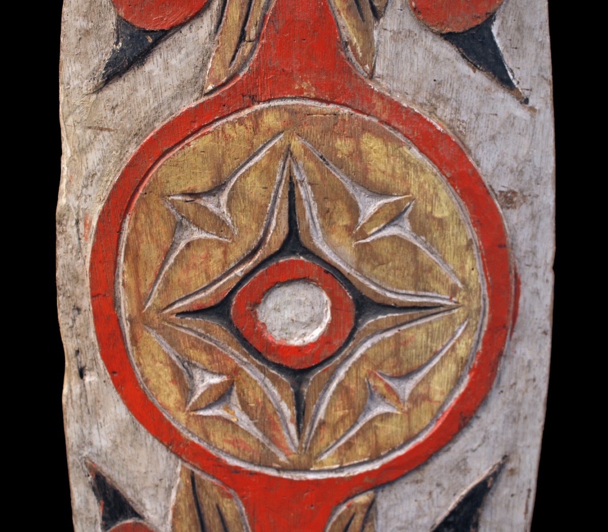 Ceremonial Shield, Oceanic Art, Tribal Art, Primitive Art, Oceania, Sculpture, 130 X 24 Cm-photo-2