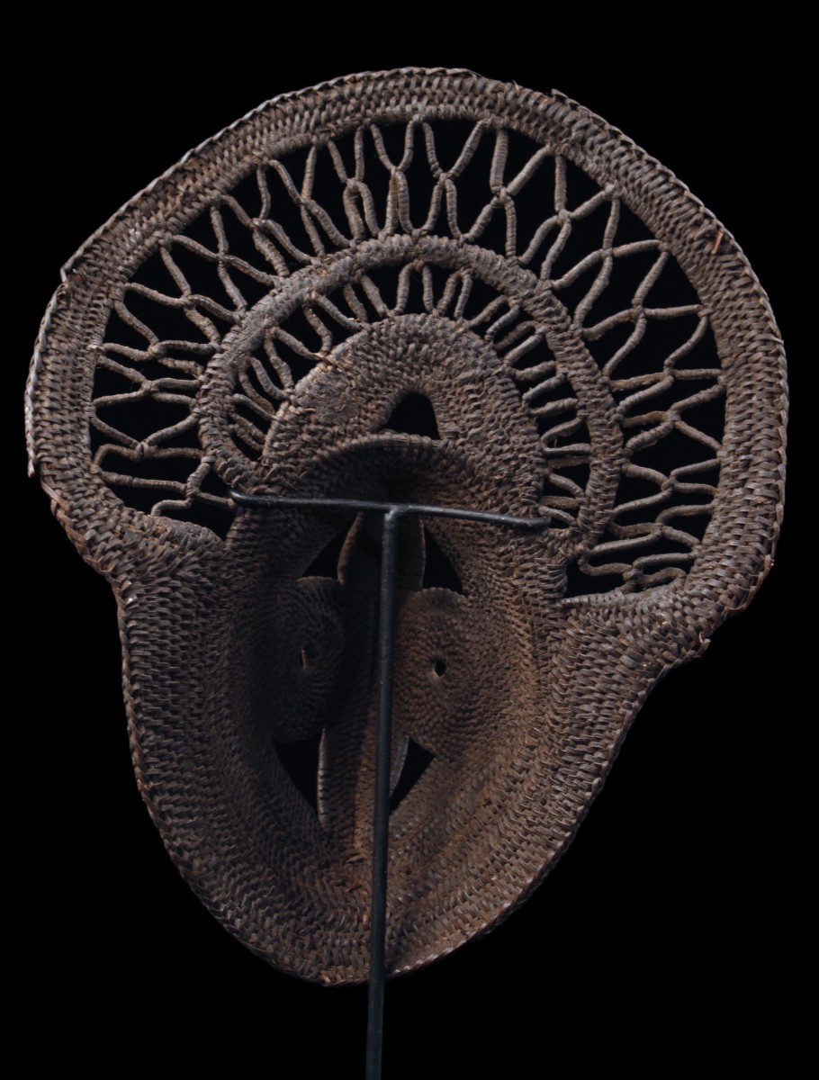 Masque à Igname, Masque, Océanie, Art Premier, Art Océanien, Art Tribal, Vannerie, 24 cm-photo-4