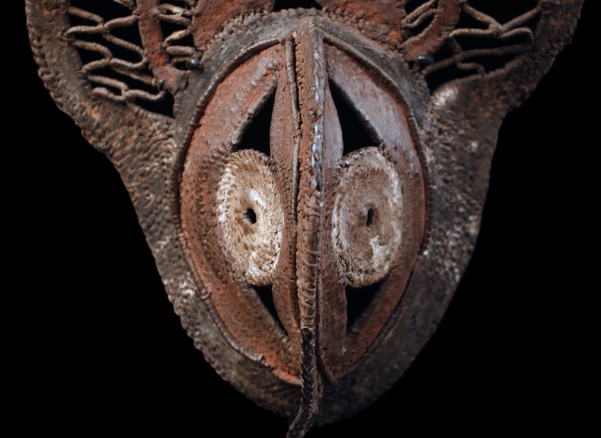 Masque à Igname, Masque, Océanie, Art Premier, Art Océanien, Art Tribal, Vannerie, 24 cm-photo-3