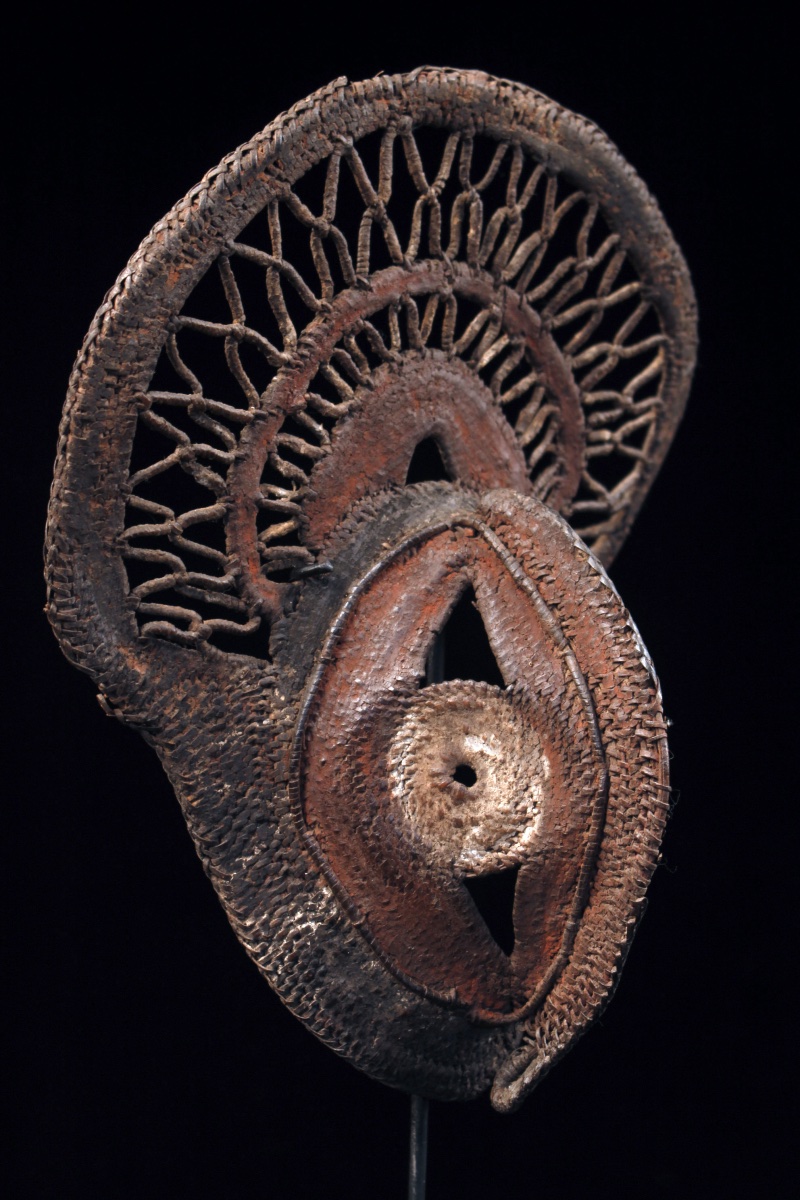 Masque à Igname, Masque, Océanie, Art Premier, Art Océanien, Art Tribal, Vannerie, 24 cm