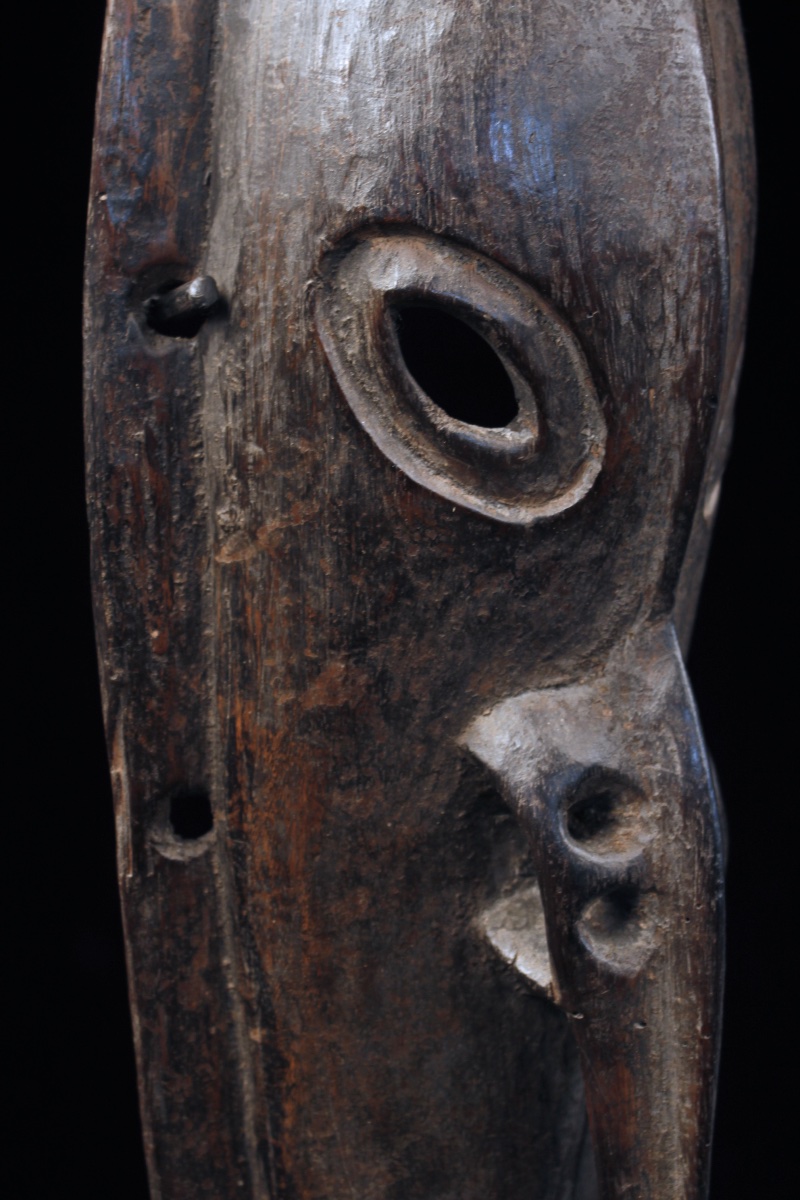 Masque d'ancêtre, Océanie, Arts Premiers, Art Océanien, Art Tribal, Sculpture bois 49 cm-photo-4