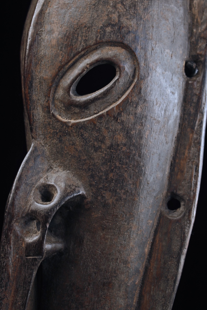 Masque d'ancêtre, Océanie, Arts Premiers, Art Océanien, Art Tribal, Sculpture bois 49 cm-photo-6