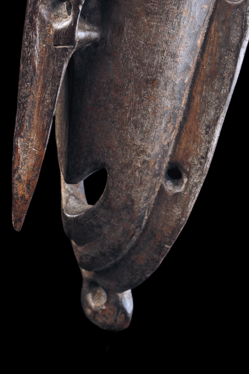 Masque d'ancêtre, Océanie, Arts Premiers, Art Océanien, Art Tribal, Sculpture bois 49 cm-photo-7