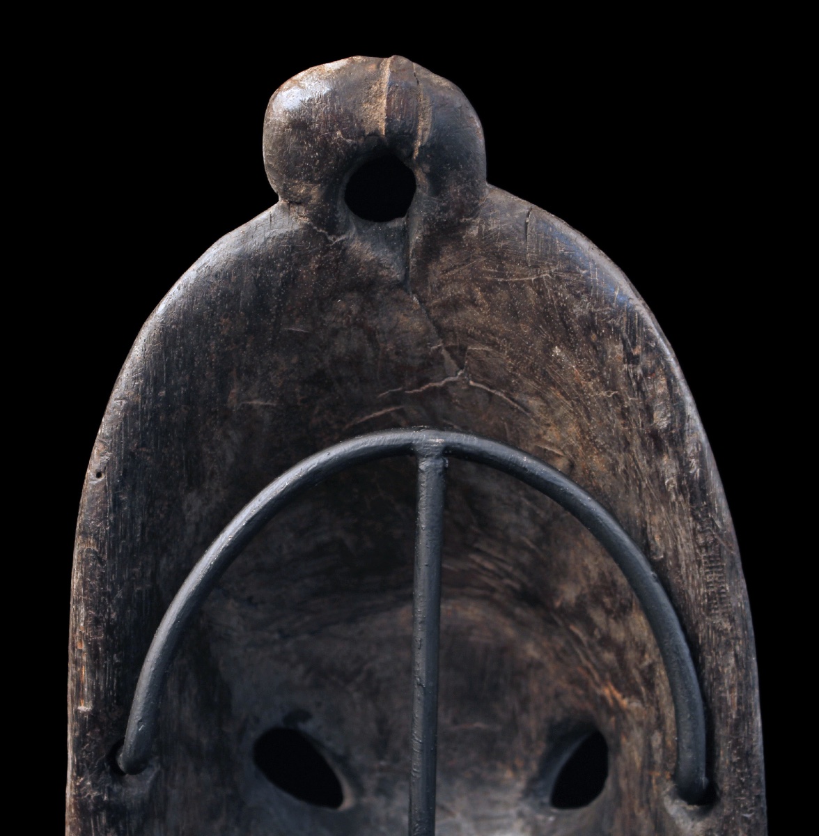 Masque d'ancêtre, Océanie, Arts Premiers, Art Océanien, Art Tribal, Sculpture bois 49 cm-photo-8