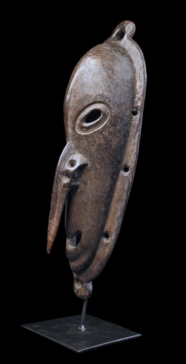 Masque d'ancêtre, Océanie, Arts Premiers, Art Océanien, Art Tribal, Sculpture bois 49 cm