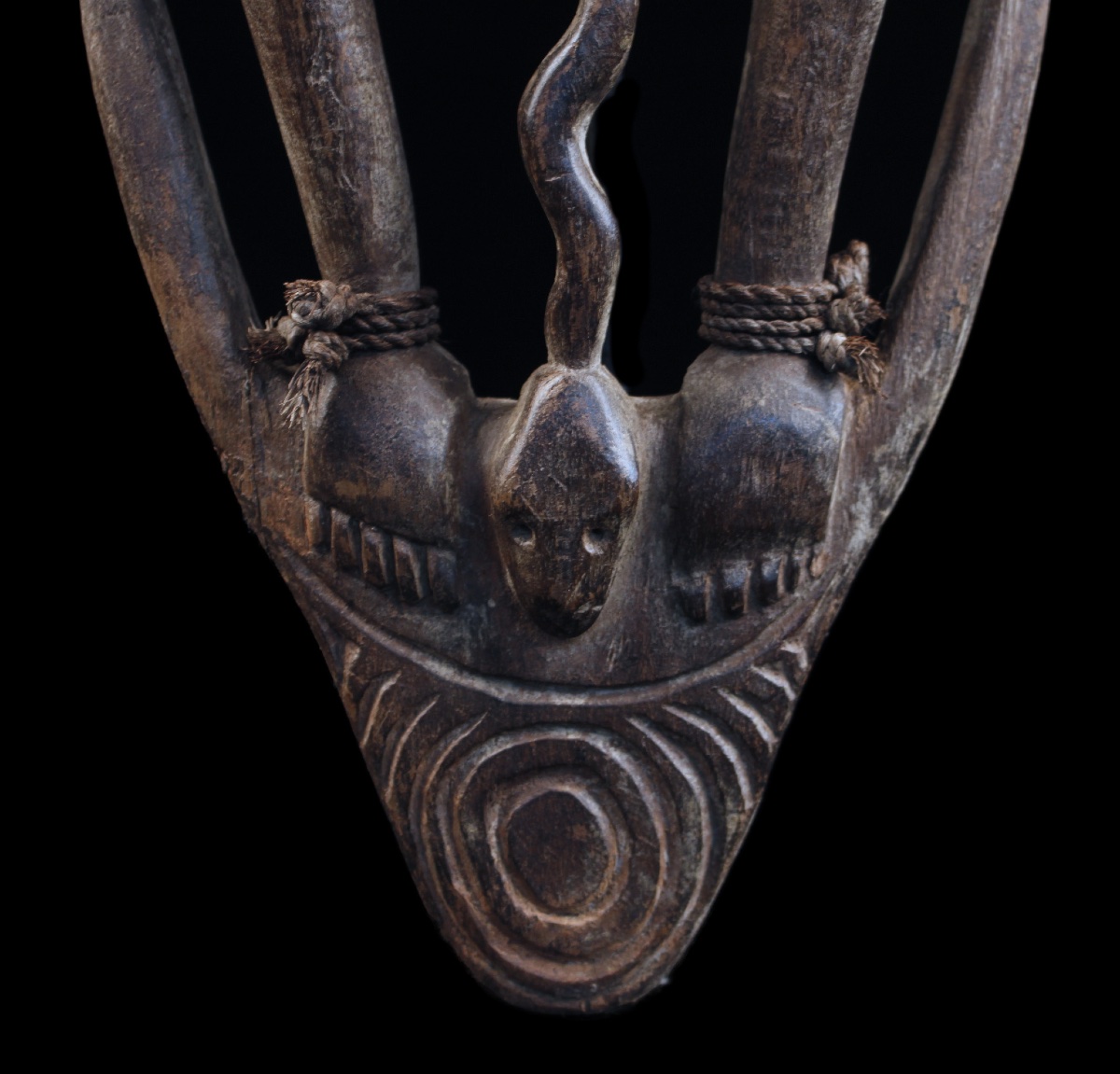 Hanging Hook, Tribal Art, Oceanic Art, Wood Carving, Ancestor Figure, Approx. 67 Cm-photo-1