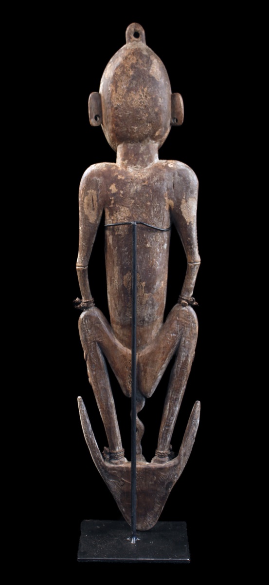 Hanging Hook, Tribal Art, Oceanic Art, Wood Carving, Ancestor Figure, Approx. 67 Cm-photo-5