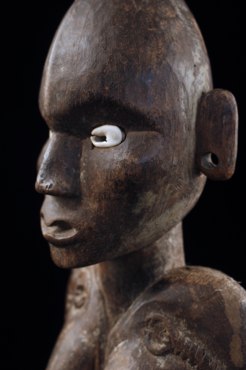 Hanging Hook, Tribal Art, Oceanic Art, Wood Carving, Ancestor Figure, Approx. 67 Cm-photo-7