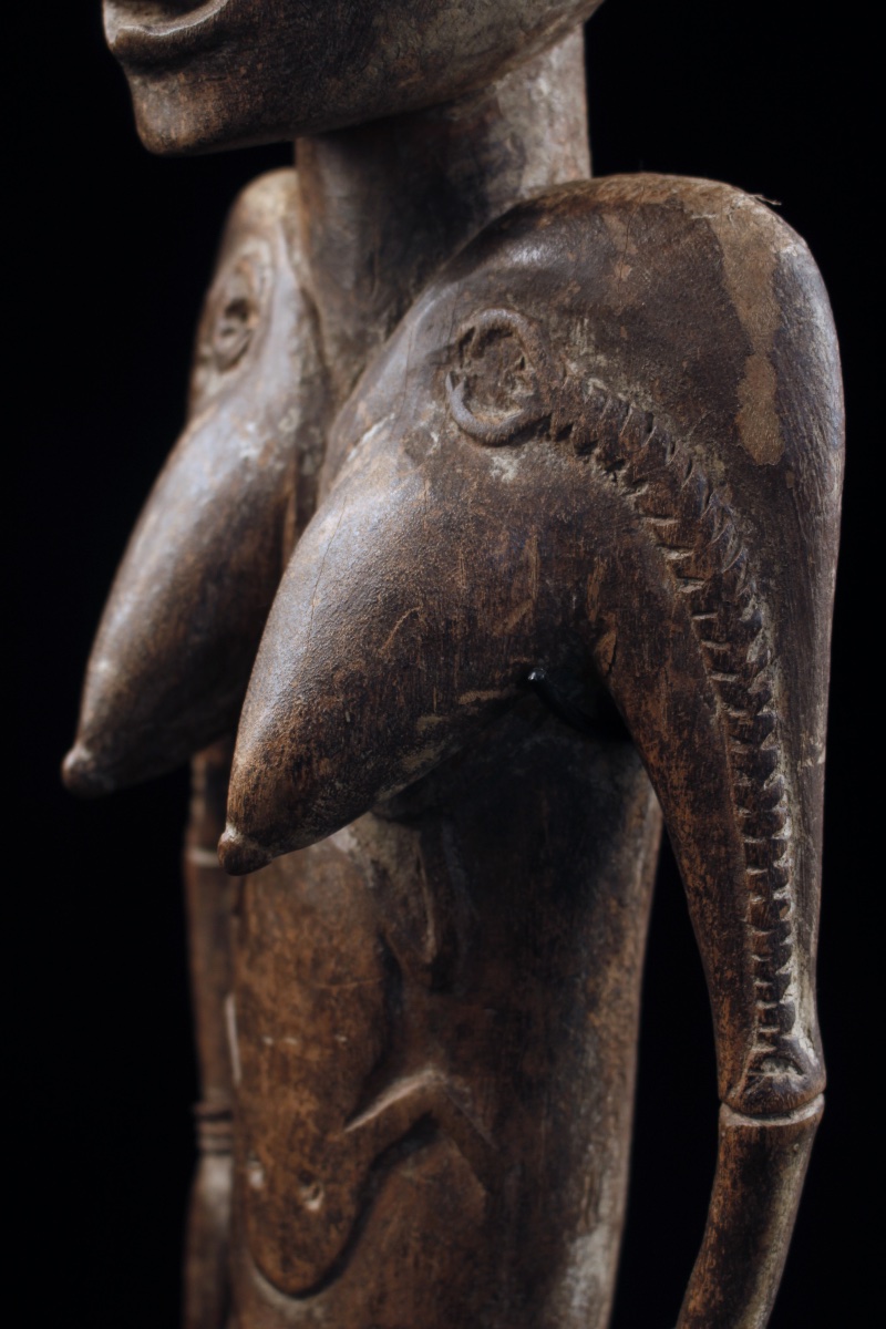Hanging Hook, Tribal Art, Oceanic Art, Wood Carving, Ancestor Figure, Approx. 67 Cm-photo-8