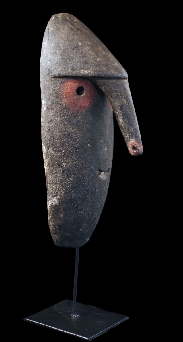 Ancestral Mask, Oceania, Primitive Art, Oceanic Art, Tribal Art, Wooden Sculpture, 42 Cm-photo-5