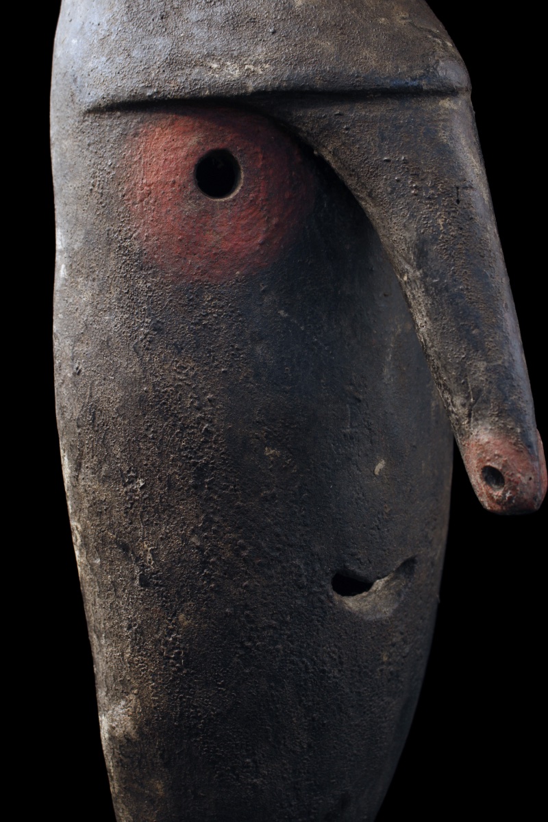 Ancestral Mask, Oceania, Primitive Art, Oceanic Art, Tribal Art, Wooden Sculpture, 42 Cm-photo-7