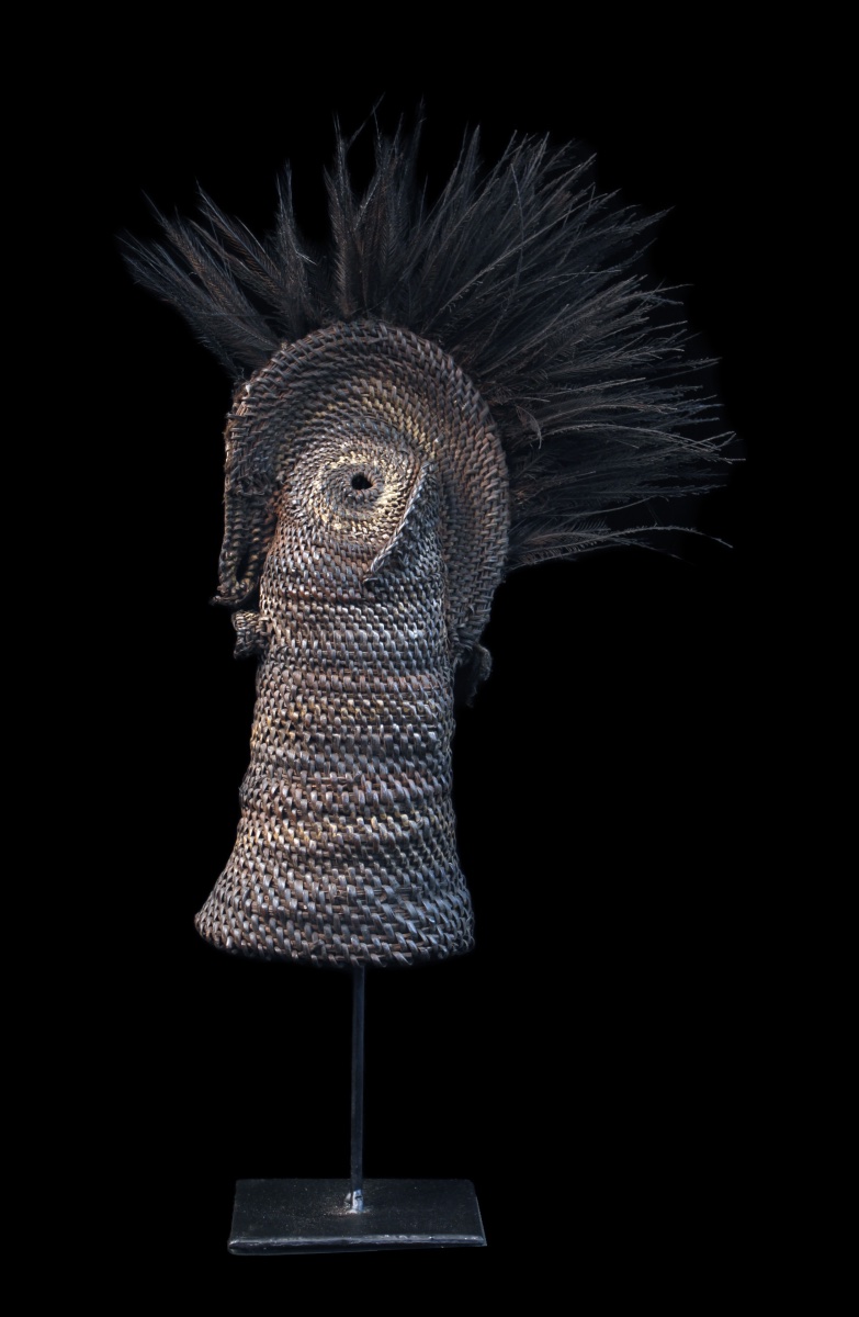Yam Mask, Mask, Oceania, Primitive Art, Oceanic Art, Tribal Art, Basketry, 29 Cm-photo-2