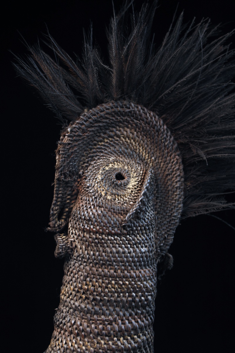 Yam Mask, Mask, Oceania, Primitive Art, Oceanic Art, Tribal Art, Basketry, 29 Cm-photo-1