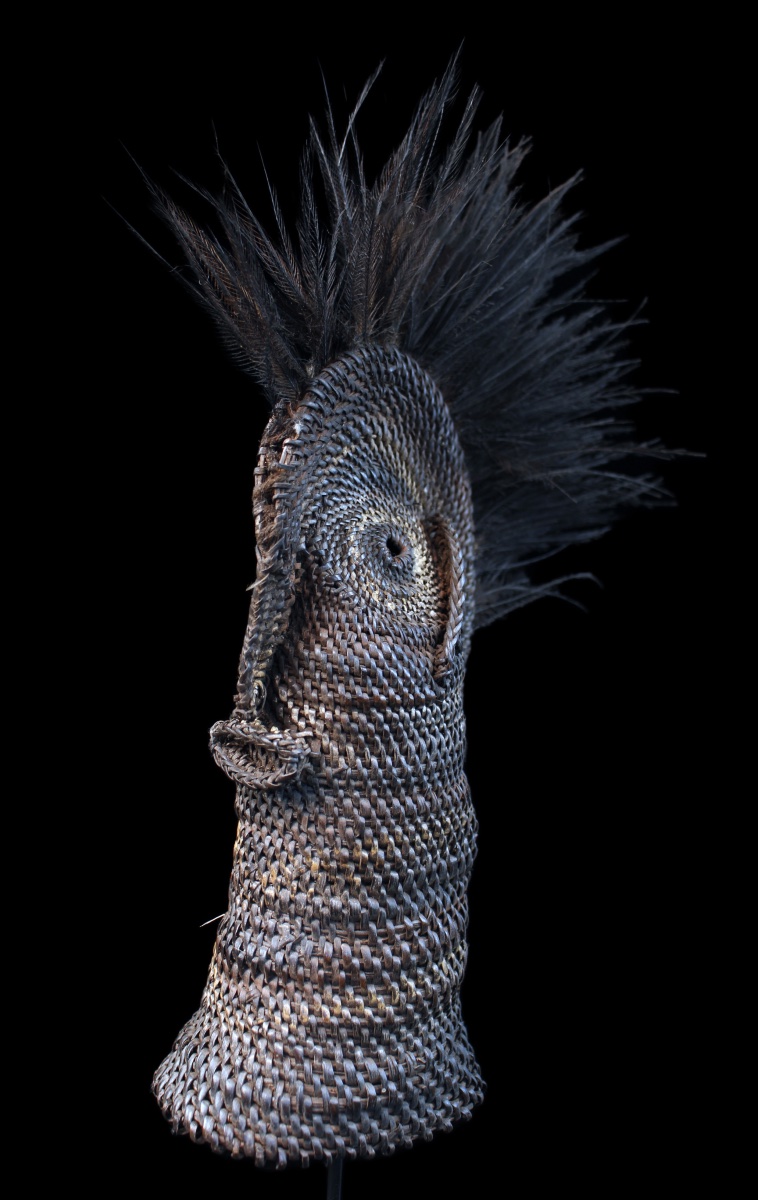 Yam Mask, Mask, Oceania, Primitive Art, Oceanic Art, Tribal Art, Basketry, 29 Cm-photo-3