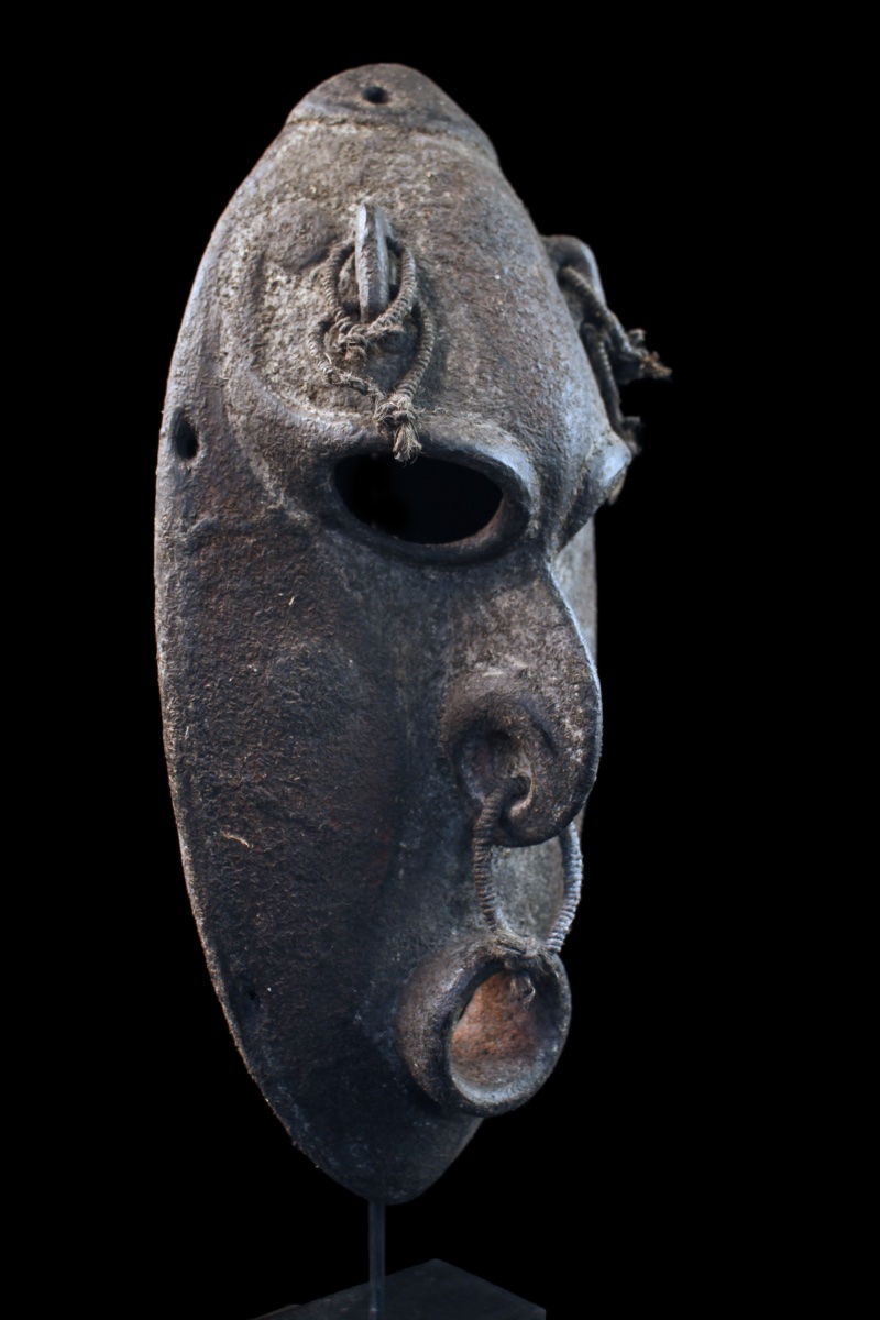 Canoe Shield Mask, Tribal Art, Oceanic Art, Papua New Guinea, 45 Cm-photo-5