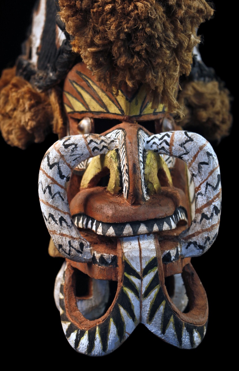 Tatanua Mask, Malagan Mask, Tabar Islands, Oceanic Art, Tribal Art, 46 X 23 X 45 Cm -photo-1