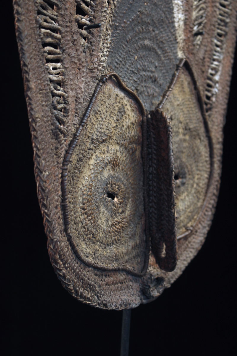 Yam Mask, Mask, Oceania, Primitive Art, Oceanic Art, Tribal Art, Basketry, 39 Cm-photo-3