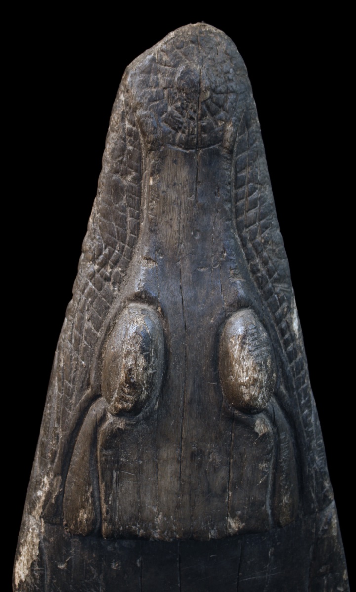 Proue de Pirogue, Papouasie Nouvelle Guinée, Océanie, Art Premier, Art Océanien, 48 cm-photo-1