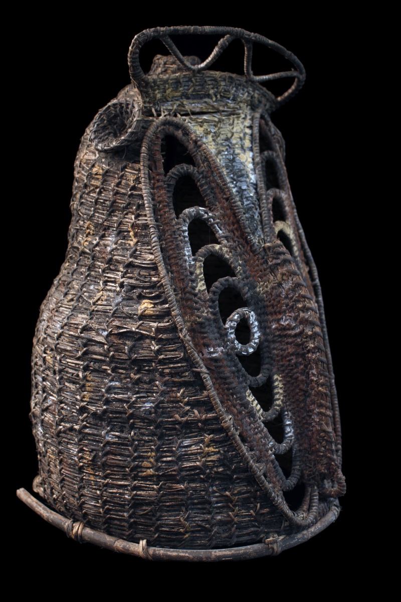 Masque heaume, art tribal , art océanien, Océanie, Papouasie Nouvelle Guinée, 39 cm-photo-2