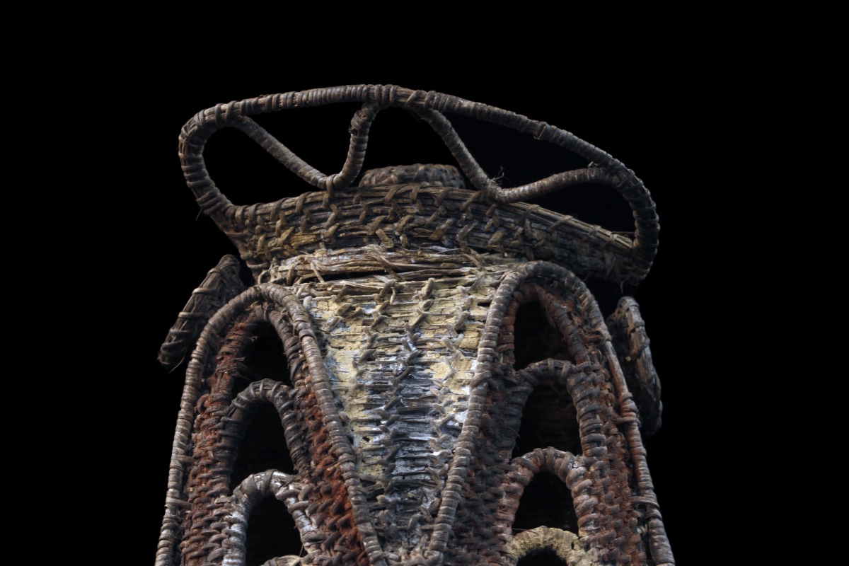 Masque heaume, art tribal , art océanien, Océanie, Papouasie Nouvelle Guinée, 39 cm-photo-1