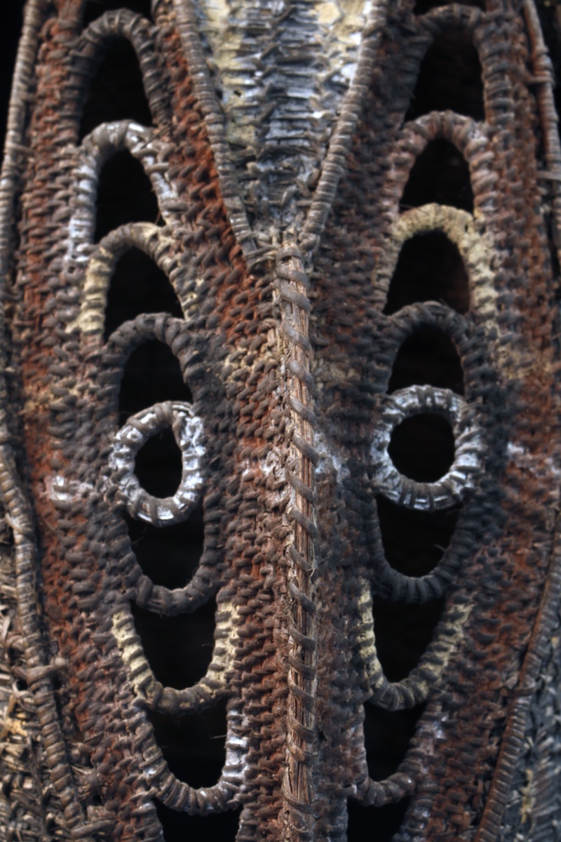 Masque heaume, art tribal , art océanien, Océanie, Papouasie Nouvelle Guinée, 39 cm-photo-2