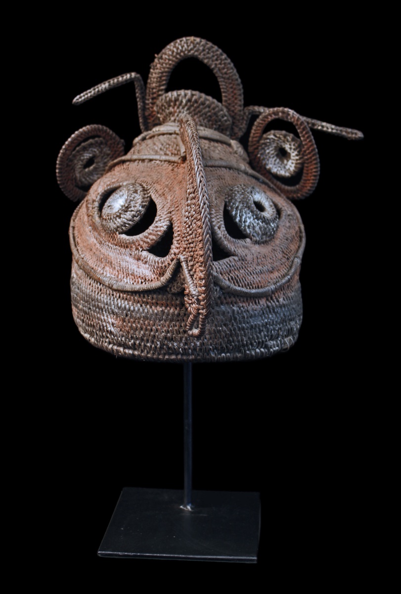 Baba Tagwa Mask, Helmet Mask, Oceanic Art, Oceania, Woven Basketry, 33 X 24 X 35 Cm-photo-1