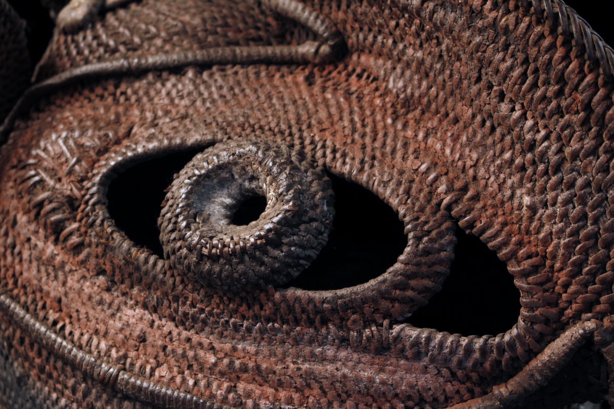 Baba Tagwa Mask, Helmet Mask, Oceanic Art, Oceania, Woven Basketry, 33 X 24 X 35 Cm-photo-2