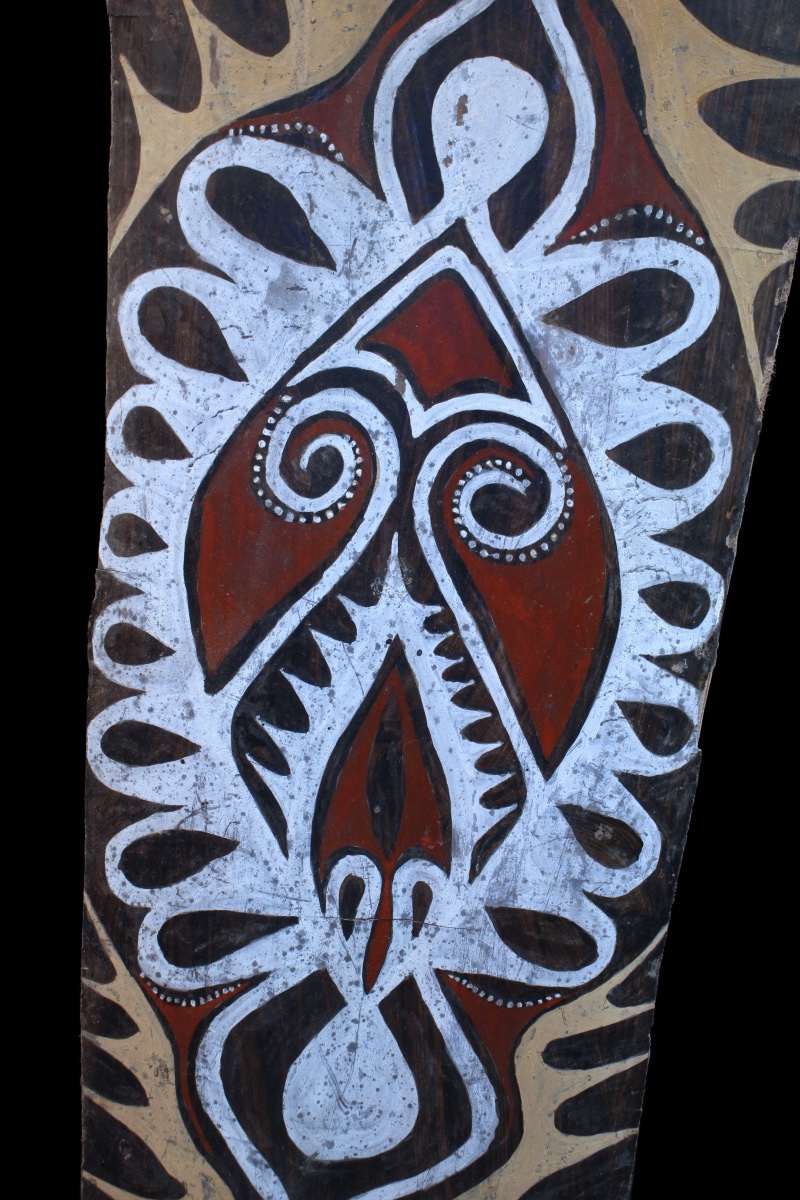 Ecorce Peinte, Art Premier, Art Océanien, Art Tribal, peinture sur écorce, 92 cm-photo-2