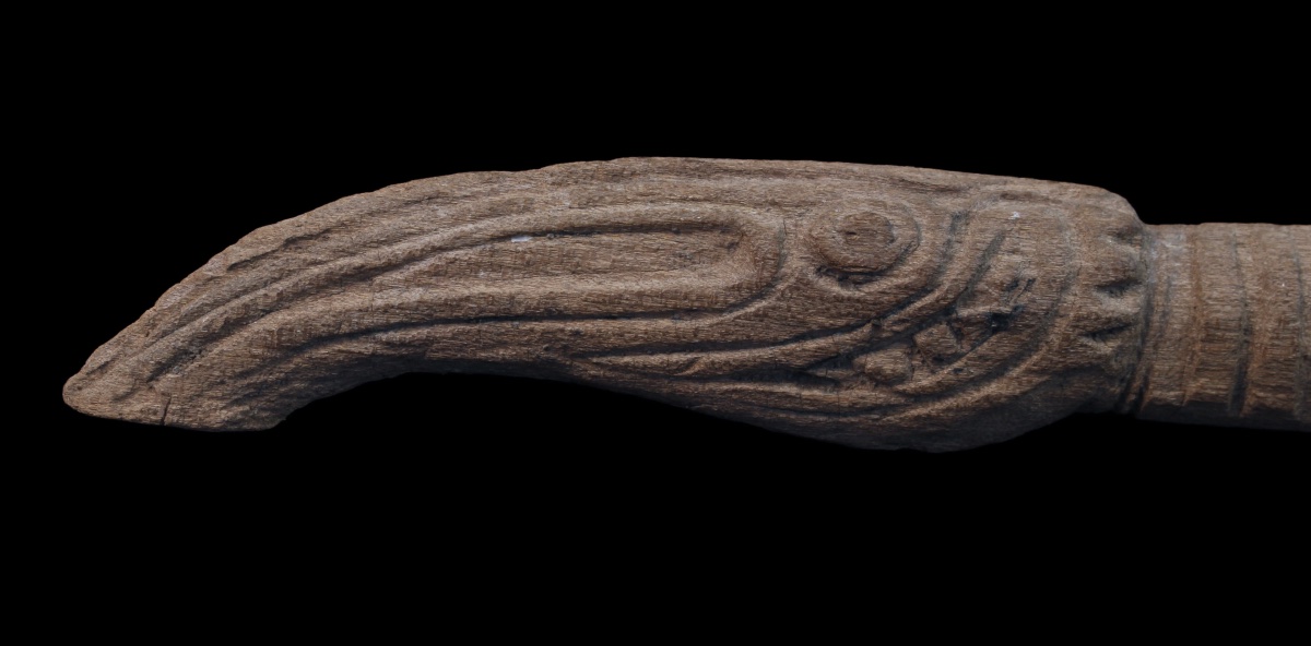 Fragment de tambour à main, Fleuve Sépik, Art Premier, Art Océanien, art tribal, Océanie, 66 cm-photo-2