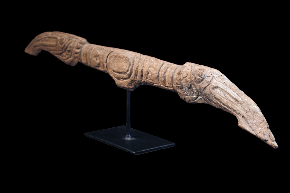 Fragment de tambour à main, Fleuve Sépik, Art Premier, Art Océanien, art tribal, Océanie, 66 cm-photo-1