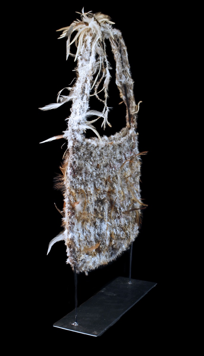 Wedding Bilum, Tribal Art, Traditional Bag, Oceanic Art, Costume, 58 X 42 Cm-photo-3