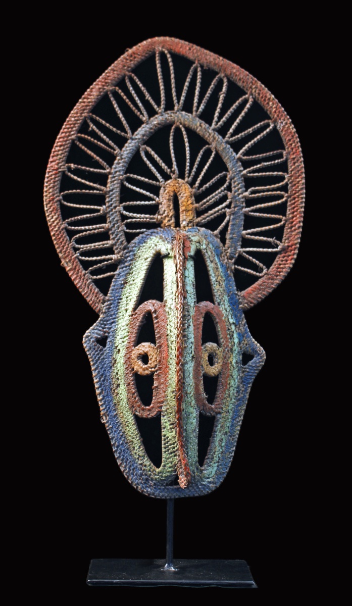 Masque à Igname, Masque, Océanie, Art Premier, Art Océanien, Art Tribal, Vannerie, 46 cm-photo-2