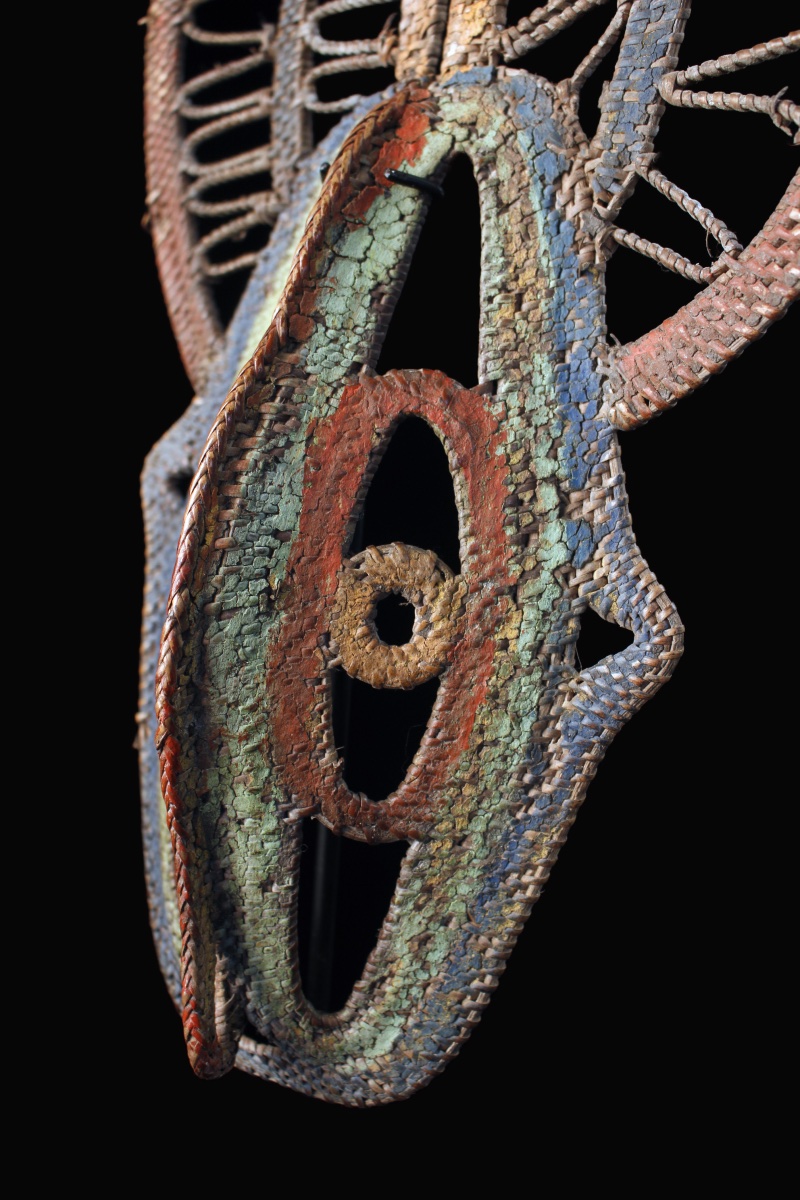 Masque à Igname, Masque, Océanie, Art Premier, Art Océanien, Art Tribal, Vannerie, 46 cm-photo-6