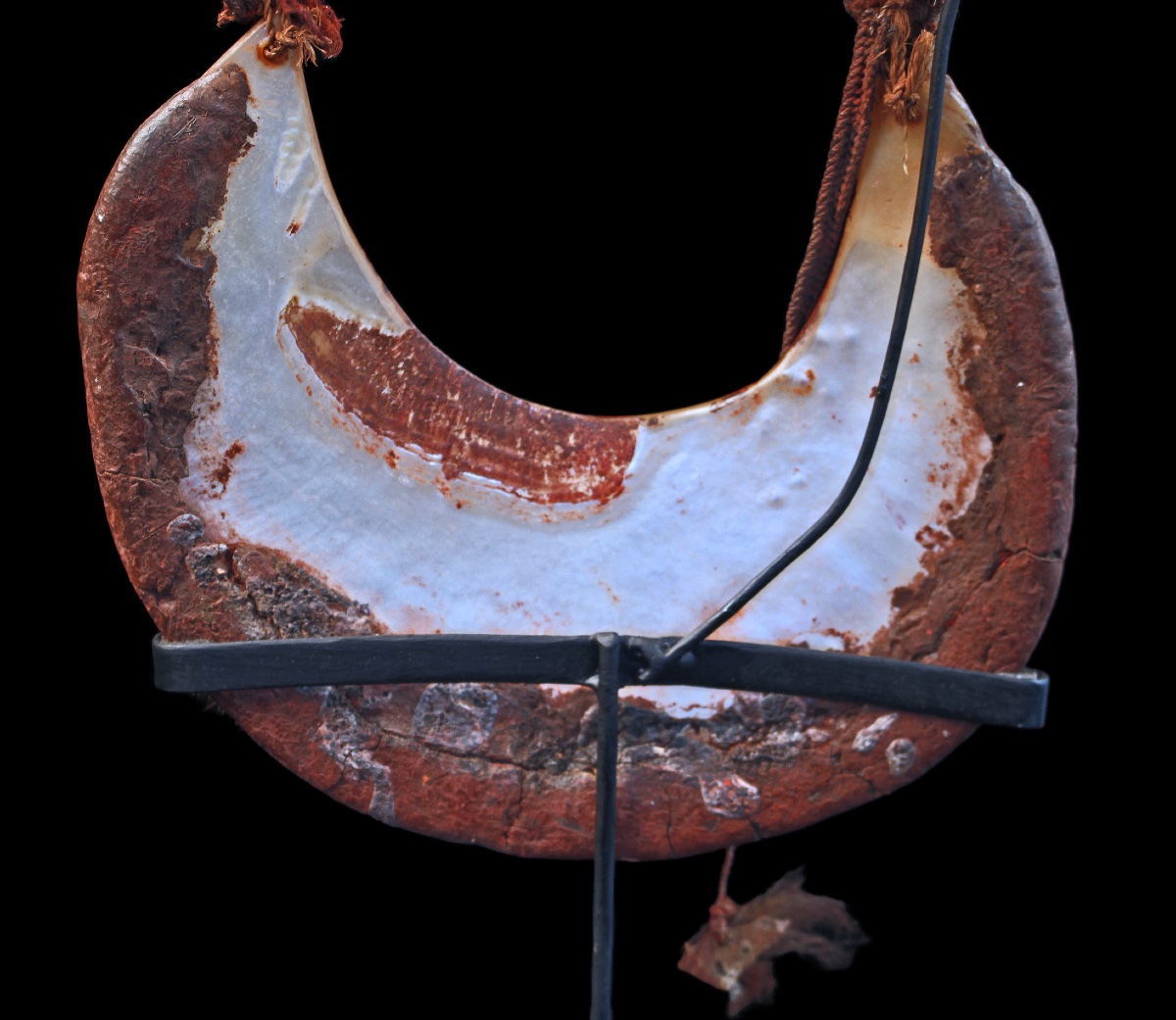 Ornement Corporel Kina, collier, Art Tribal, Art Océanien, Papouasie Nouvelle Guinée, 44 cm-photo-3
