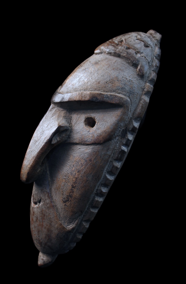 Masquette amulette, Masque, Océanie, Art Premier, Art Océanien, Art Tribal, 18 x 6 cm-photo-5