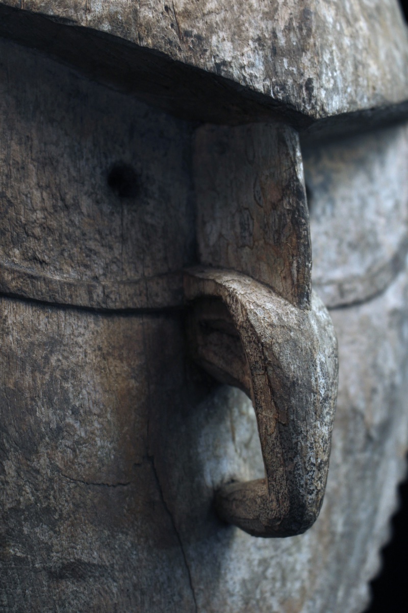 Masque d'ancêtre, Océanie, Arts Premiers, Art Océanien, Art Tribal, Sculpture bois 51 cm-photo-4