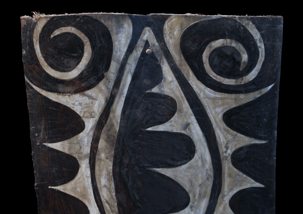 Painted Bark, Primitive Art, Oceanic Art, Tribal Art, Bark Painting, 63 Cm-photo-2