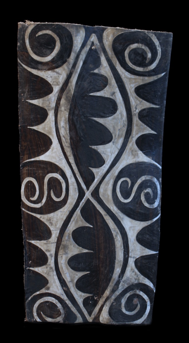 Painted Bark, Primitive Art, Oceanic Art, Tribal Art, Bark Painting, 63 Cm
