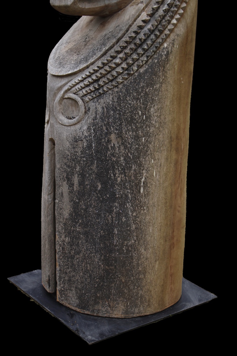 Monumentale tête de tambour à fente, Vanuatu, Tambour d'Ambrym, Art Océanien, Totem, 195 cm-photo-4