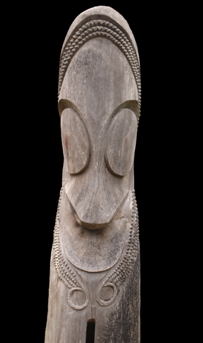 Monumentale tête de tambour à fente, Vanuatu, Tambour d'Ambrym, Art Océanien, Totem, 195 cm-photo-2