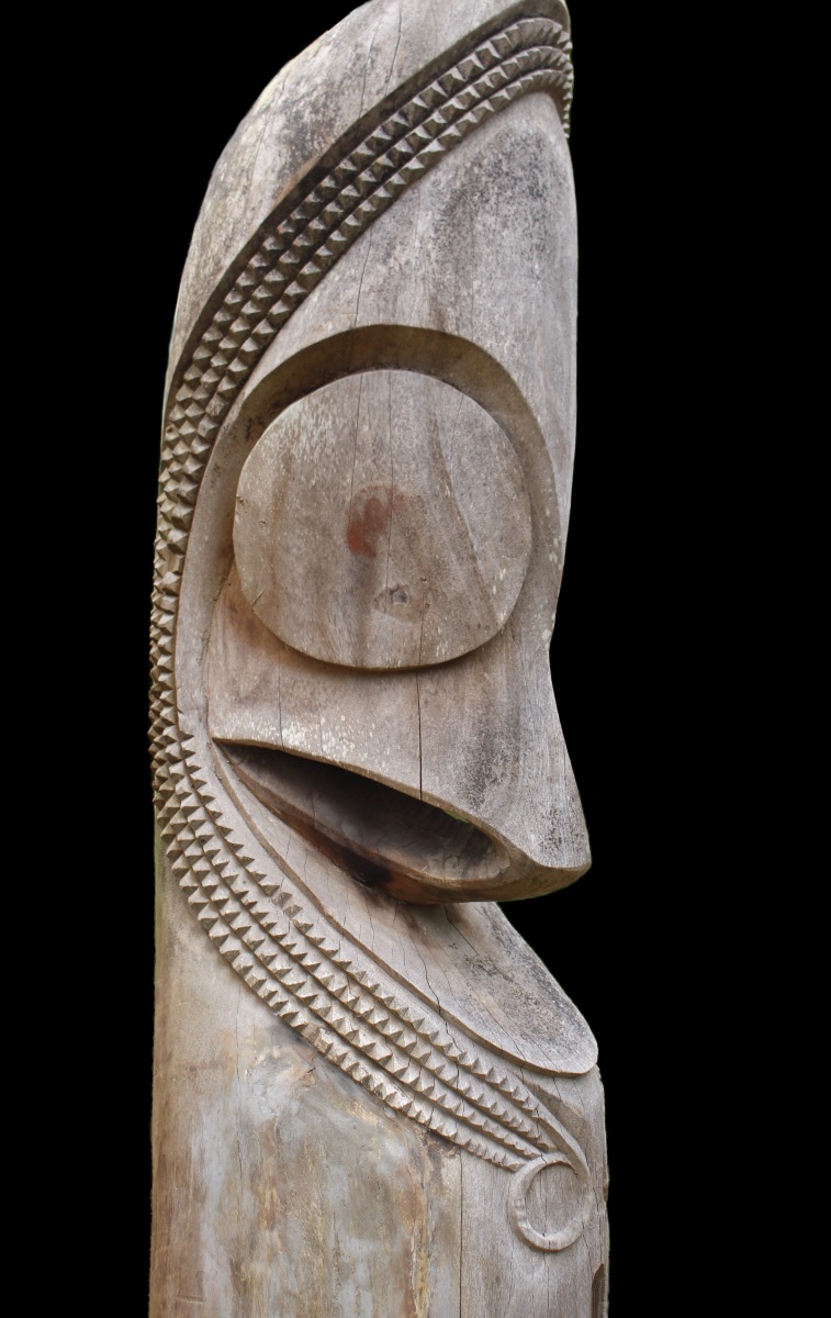 Monumentale tête de tambour à fente, Vanuatu, Tambour d'Ambrym, Art Océanien, Totem, 195 cm-photo-5